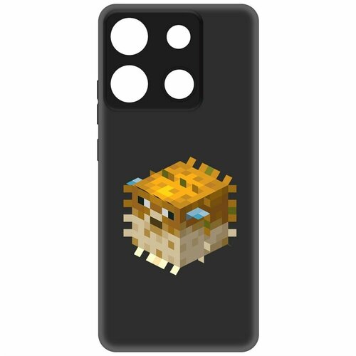 Чехол-накладка Krutoff Soft Case Minecraft-Иглобрюх для INFINIX Smart 7 Plus черный чехол накладка krutoff soft case minecraft иглобрюх для infinix smart 7 черный