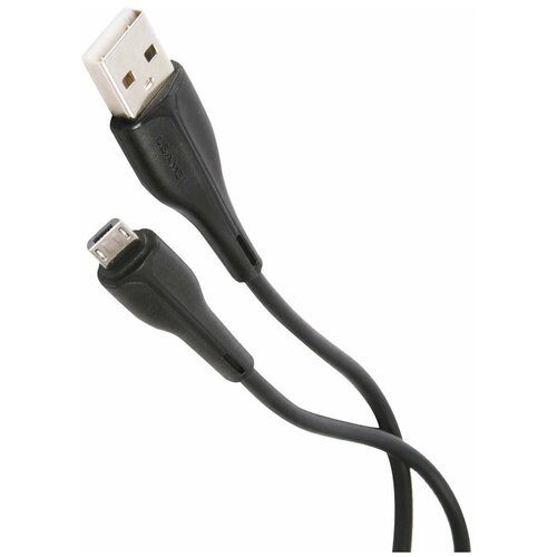 USB кабель Usams US-SJ373 U38 Micro (1 м) черный (SJ373USB01) дата кабель usams sj433 usb type c с индикатором 1 м силиконовый мятный sj433usb03