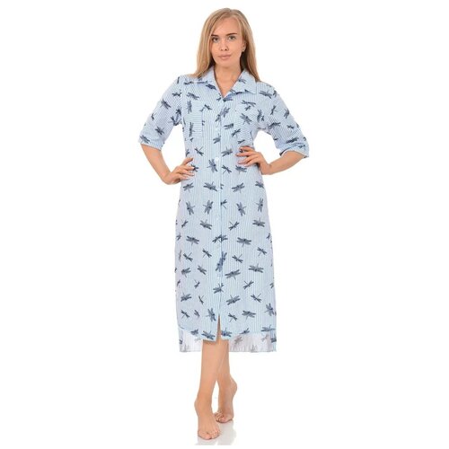 фото Халат-рубашка "стрекозки"хлопок 100% иваново р52 воронова наталия владимировна