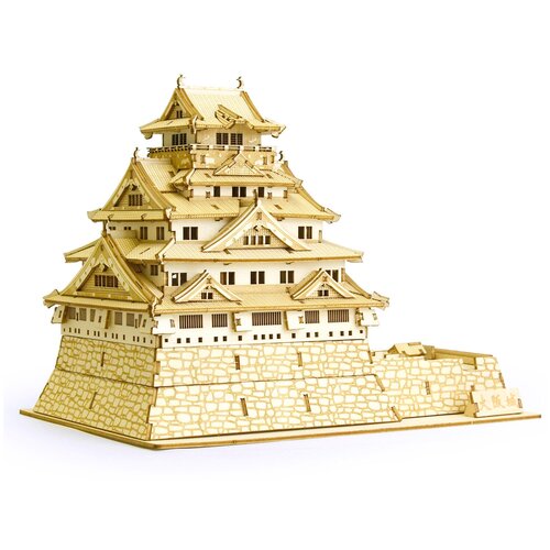 фото Деревянный 3d пазл osaka castle - замок в осаке ki-gu-mi