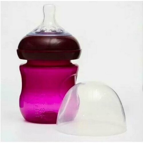 Бутылочка для кормления, 150 мл, от 0 мес, широкое горло, цвет розовый