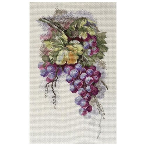 фото Набор для вышивания синий виноград по рисунку с. амес 16 х 28 см марья искусница 04.009.11