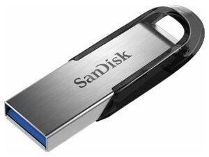 Накопитель USB 3.0 64GB SanDisk Ultra Flair SDCZ73-064G-G46 черный/серебристый