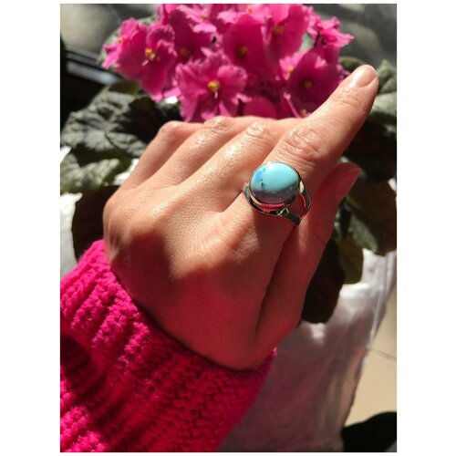 фото Кольцо true stones, бирюза, подарочная упаковка, размер 19.5, голубой
