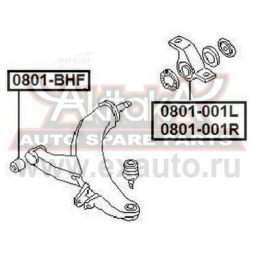 ASVA 0801001R Сайлентблок рычага подвески