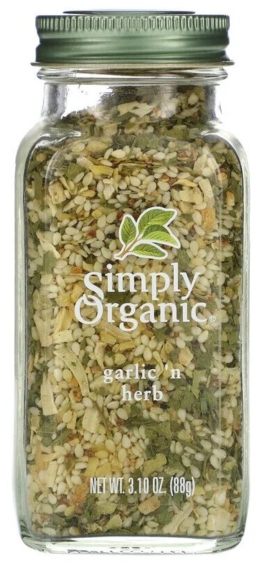 Simply Organic, Органический чеснок и травы, 88 г