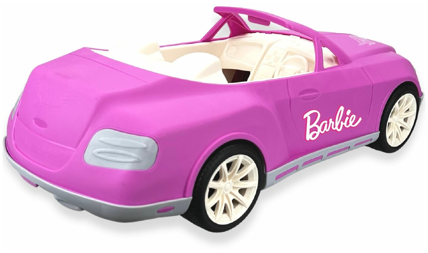 Машинка для куклы, Кабриолет Нимфа в коробке , розовая , размер машины - 42 х 19,5 х 15 см