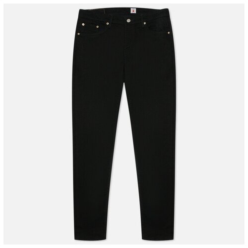 Мужские джинсы Edwin Skinny Kaihara Black x Black Stretch Denim 12.5 Oz чёрный , Размер 34/32 черного цвета