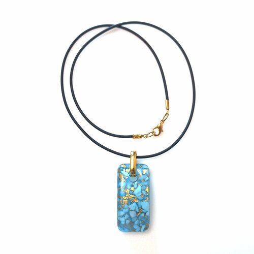 Колье arte di murano, муранское стекло, голубой, золотой