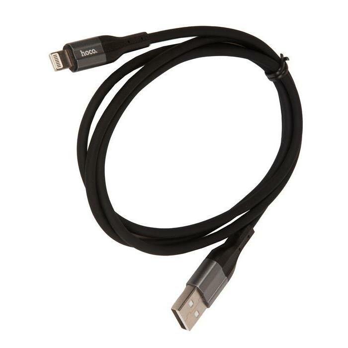 Кабель зарядки и синхронизации данных USB HOCO X72 Creator silicone для Lightning, 2.4А, длина 1.0м, черный
