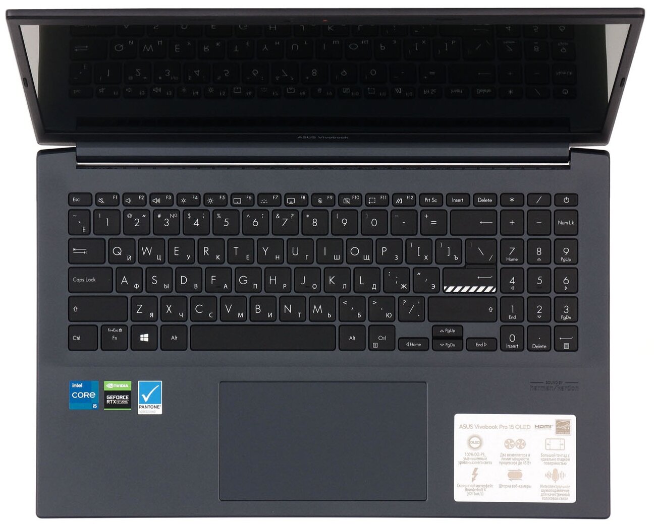 156 Ноутбук ASUS VivoBook Pro 15 OLED K3500PC-L1057T 1920x1080 Intel Core i5 31 ГГц RAM 8 ГБ SSD 512 ГБ Optane32 ГБ GeForce RTX 3050 Win10 Home 90NB0UW2-M00930 quiet blue