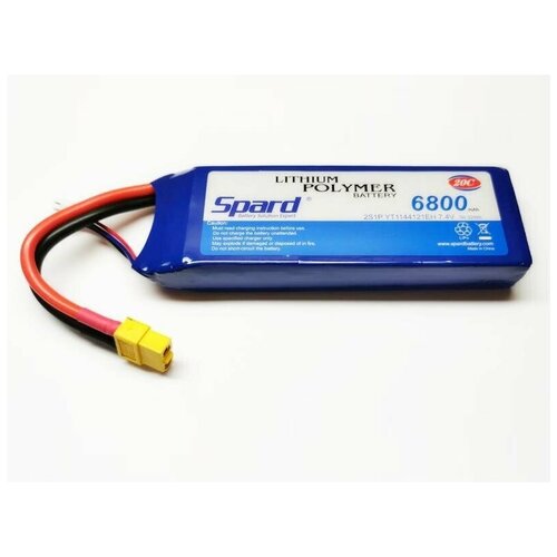 Аккумулятор Li-Po Spard 6800mAh, 7,4V, 20C, XT60 YT81202