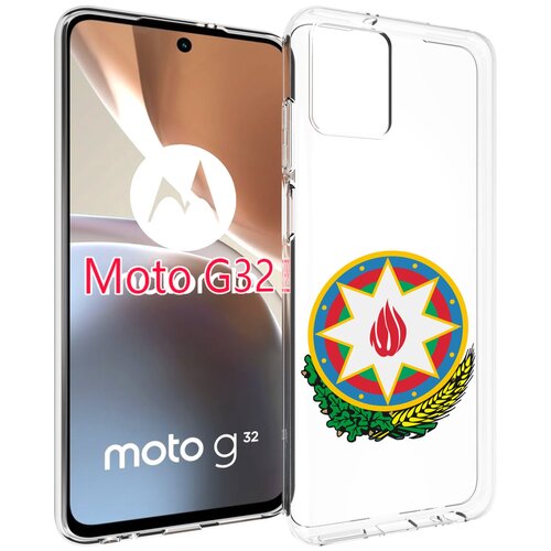 Чехол MyPads герб-азербайджан-2 для Motorola Moto G32 задняя-панель-накладка-бампер чехол mypads герб азербайджан 2 для motorola moto x30 pro задняя панель накладка бампер