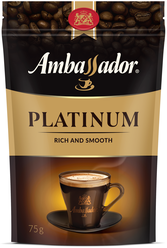 Кофе растворимый Ambassador Platinum, пакет, 75 г