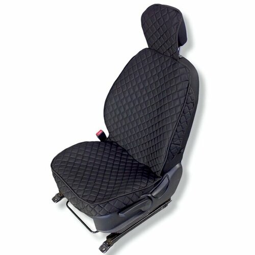 Комплект накидок на передние сиденья FLASH FRONT, твилл (хлопковый лён), цвет черный