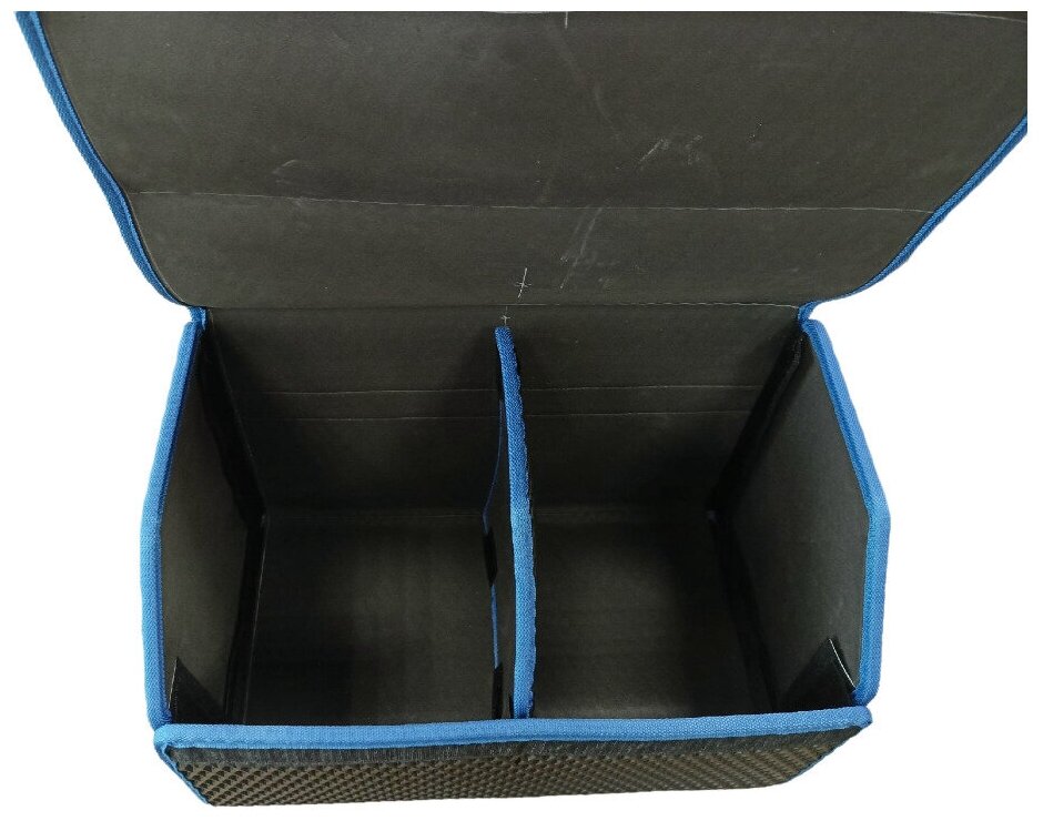 Сумка органайзер EVA в багажник автомобиля (50х30х30) чёрный синий кант