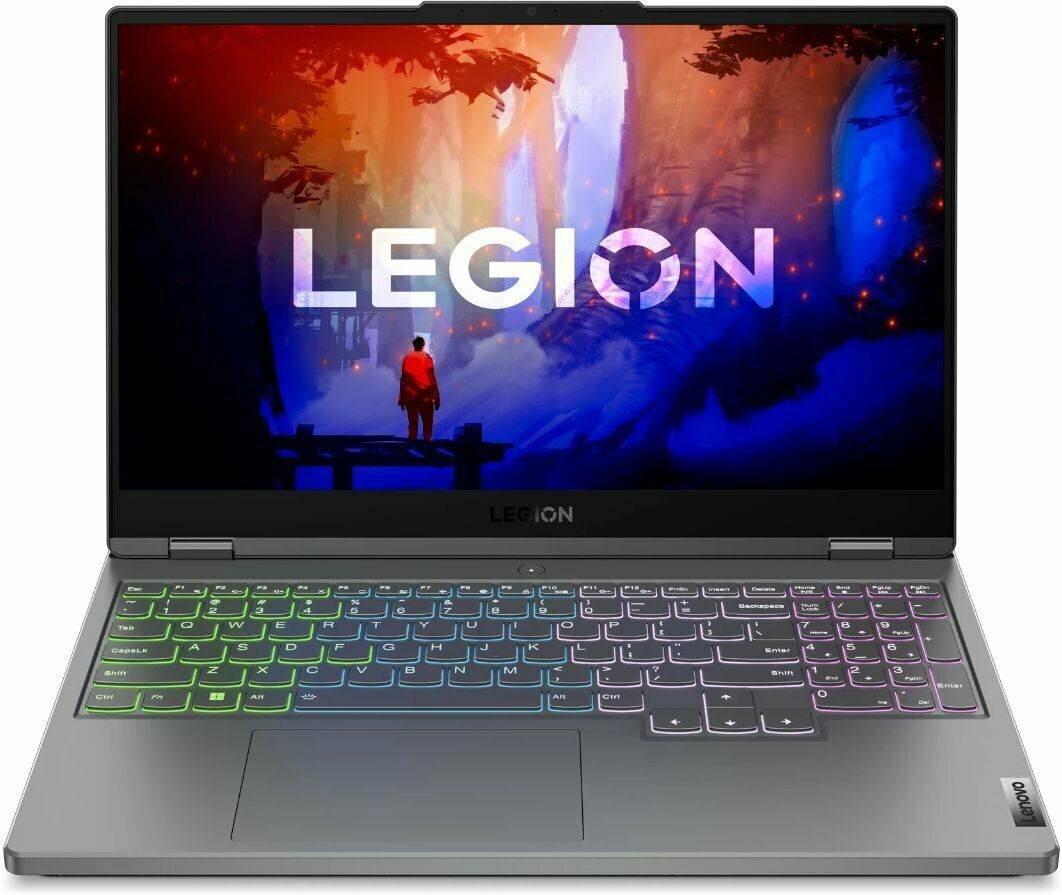 Ноутбук Lenovo Legion 5 15ARH7H, 15.6", IPS, AMD Ryzen 7 6800H, DDR5 16ГБ, SSD 512ГБ, NVIDIA GeForce RTX 3060 для ноутбуков 6ГБ, серый (82rd009xrk)