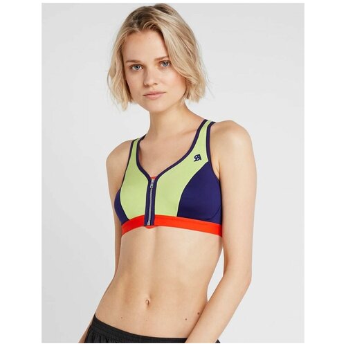фото Спортивный бюстгальтер с фронтальной застежкой-молнией (размер: 80b) (цвет: разноцветный) shock absorber