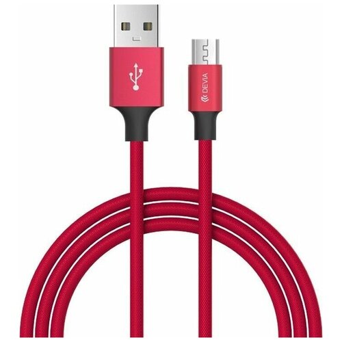 Кабель USB C Devia Pheez, красный, 1 м кабель usb microusb devia pheez серый 1 м