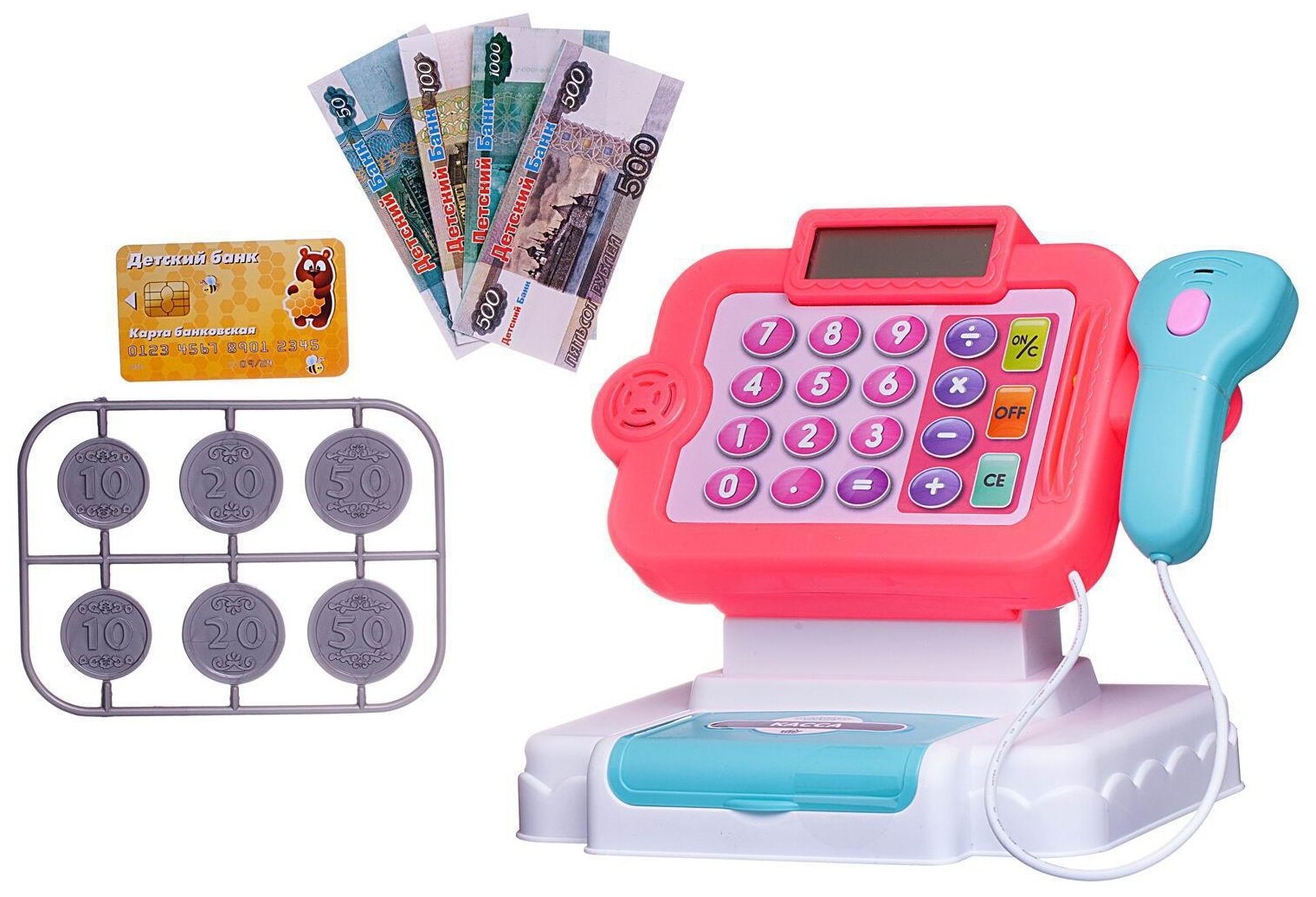 Игровой набор ABtoys Помогаю Маме. Касса &quotИграем в магазин&quot, розовая PT-01655