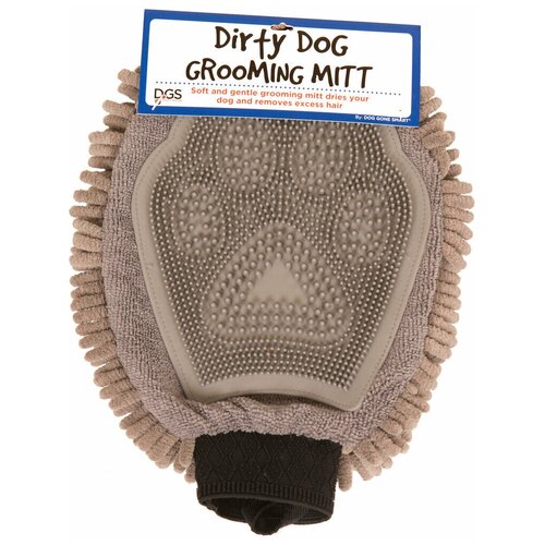 Dog Gone Smart Перчатка для груминга Grooming Mitt, 25*18 см, серая, 0,18 кг, 57801