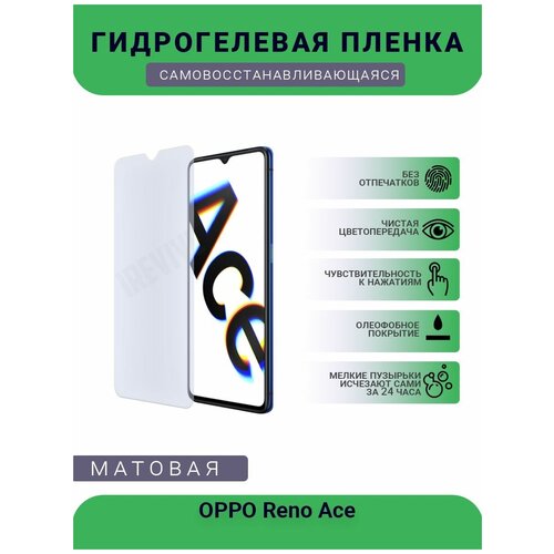 Гидрогелевая защитная пленка для телефона OPPO Reno Ace, матовая, противоударная, гибкое стекло, на дисплей
