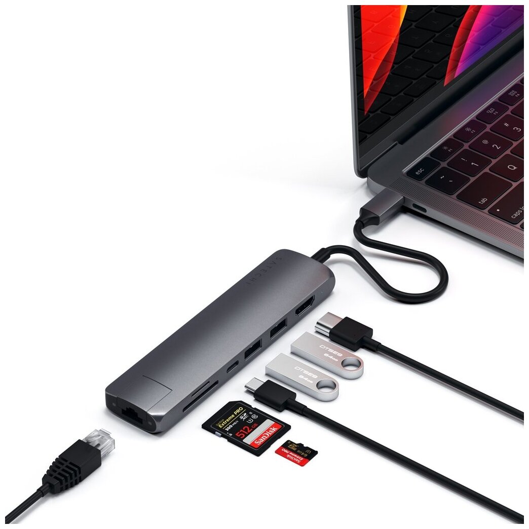 USB-концентратор Satechi SLIM MULTI-PORT (ST-UCSMA3) разъемов: 3