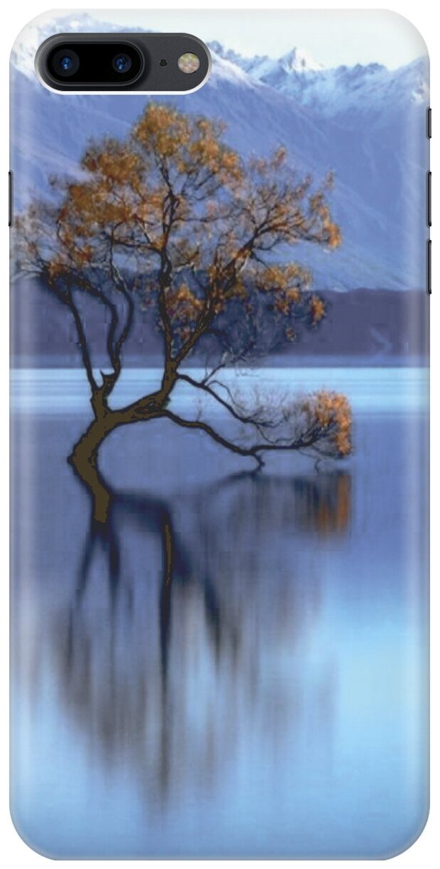 Силиконовый чехол на Apple iPhone 8 Plus / 7 Plus / Эпл Айфон 7 Плюс / 8 Плюс с рисунком "Дерево посреди озера"