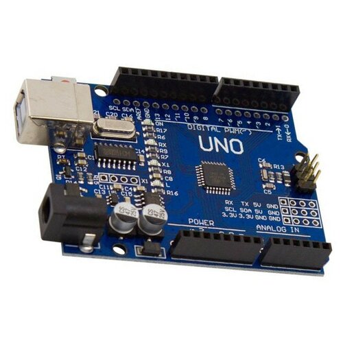 Плата UNO R3 SMD улучшенная CH340, USB кабель uno r3 official box atmega16u2 uno wifi r3 original atmega328p chip ch340g for arduino uno r3 development board wemos esp8266