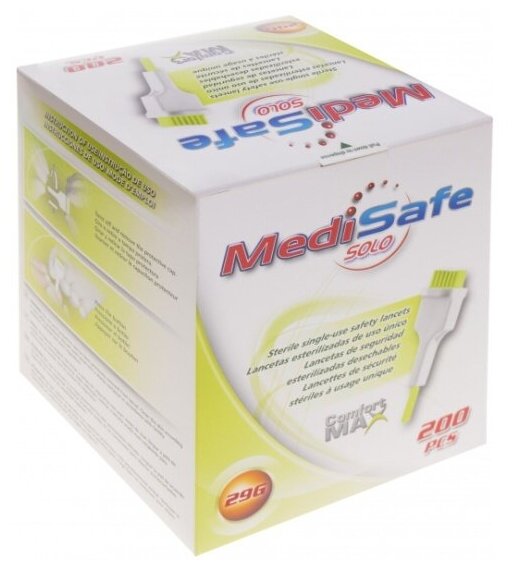 Ланцеты автоматические Htl-strefa MediSafe Solo 29G 1,5 мм, 200 шт.