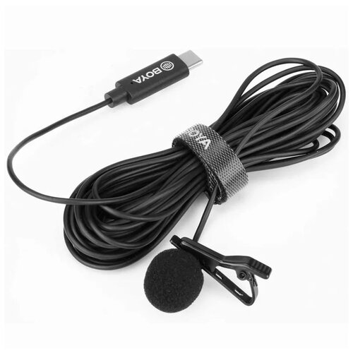 BOYA BY-M3, разъем: USB Type-C, черный супер кардиоидный микрофон пушка boya by bm2021 для фото видеокамер диктофонов и смартфонов