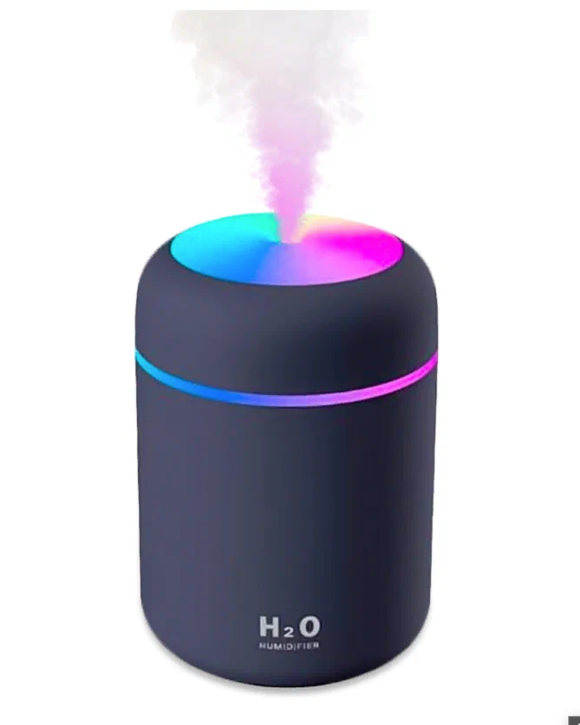 Мини-увлажнитель воздуха С подсветкой HUMIDIFIER H2O серый - фотография № 4