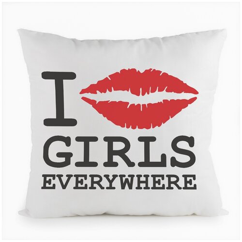фото Подушка белая coolpodarok i girls everywhere,белая