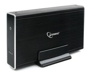 Gembird Контейнер для HDD EE3-U3S-80 Внешний корпус 3.5" чёрный, USB 3.0, SATA, HDD SSD, до 2 Тб, алюминий