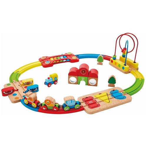 Hape Игровой набор Радужная головоломка, E3826, красный hape поезд интер сити разноцветный