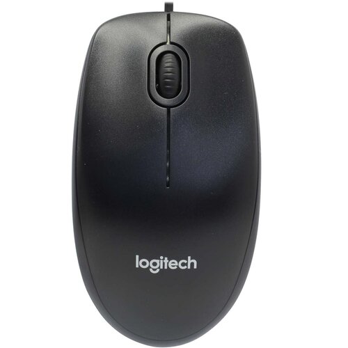 Мышь Logitech M100, оптическая, проводная, USB, черный [910-006652]