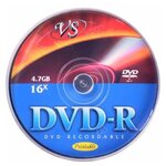 Диски VS DVD-R 4,7 GB 16x CB/10 Ink Print - изображение