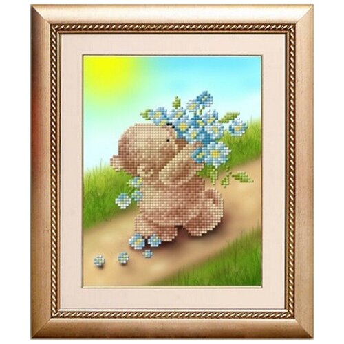 Рисунок на ткани бисером благовест арт.К-5008 Мишутка 13,5х17 см