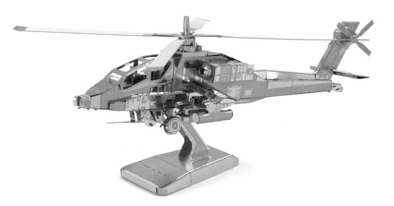 3D-пазл металлический - Вертолет AH-64 Apache