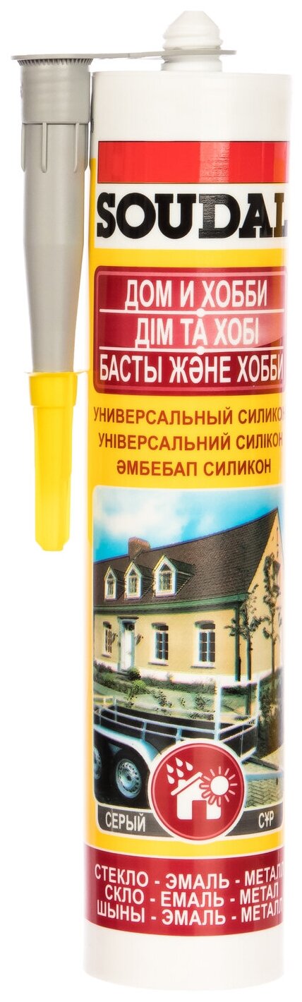 Универсальный силиконовый герметик Soudal 105908 - фотография № 1