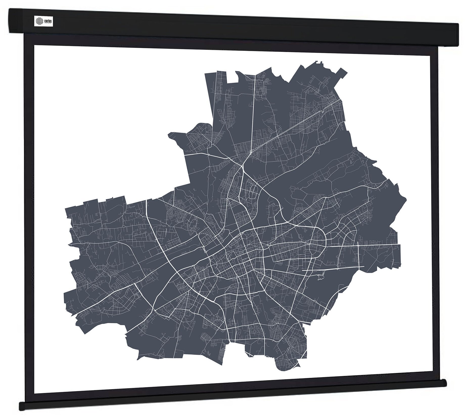Экран Cactus 152x203см Wallscreen CS-PSW-152X203-BK 4:3 настенно-потолочный рулонный черный