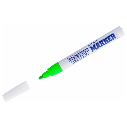 Маркер-краска MunHwa зеленый PM-04, универсальный, нитро-основа, пулевидный наконечник, 4 мм {116418}