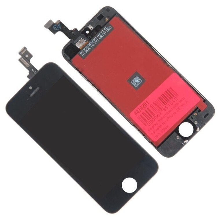 Display / Дисплей в сборе с тачскрином и монтажной рамкой для Apple iPhone SE черный