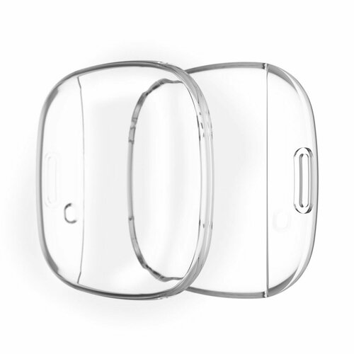 защитный чехол для часов fitbit versa 3 sense тпу чехол бампер с защитой экрана противоударный чехол для смарт часов аксессуары Защитный чехол для Fitbit Versa 3/Sense - прозрачный