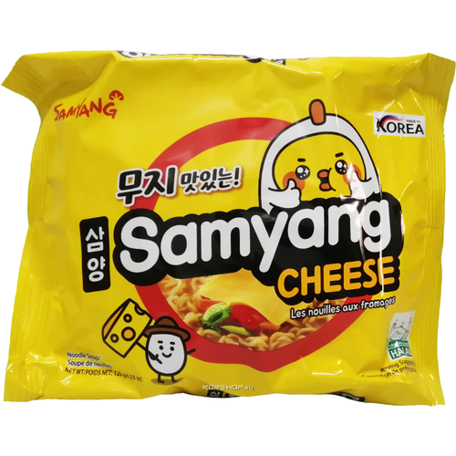 Лапша быстрого приготовления Samyang Cheese / Самянг Чиз со вкусом сыра 2 шт. 105 г. (Корея)