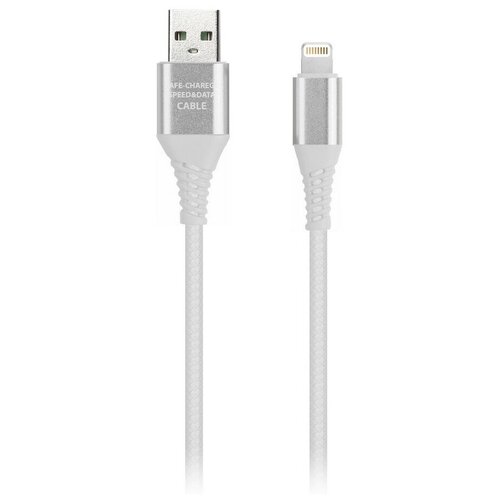 Кабель Smartbuy iK-512ERG, Lightning - USB, 2 А, 1 м, белый 5866334 кабель apple lightning usb c 1 метр белый mm0a3zm a mm0a3ze a
