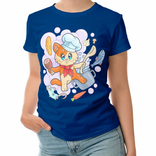 фото Футболка roly, размер l, синий