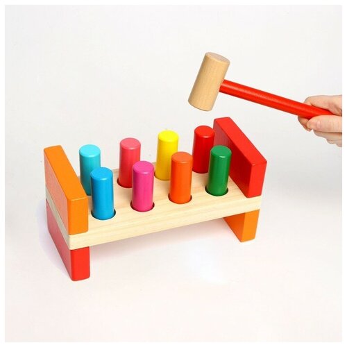 Детская развивающая стучалка, 11 × 22,5 × 9,5 см детская развивающая игра стучалка стукни крота 32х20х4 5 см