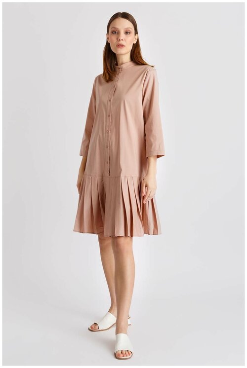 Платье BAON Платье-рубашка со складками Baon B4522019, размер: L, розовый