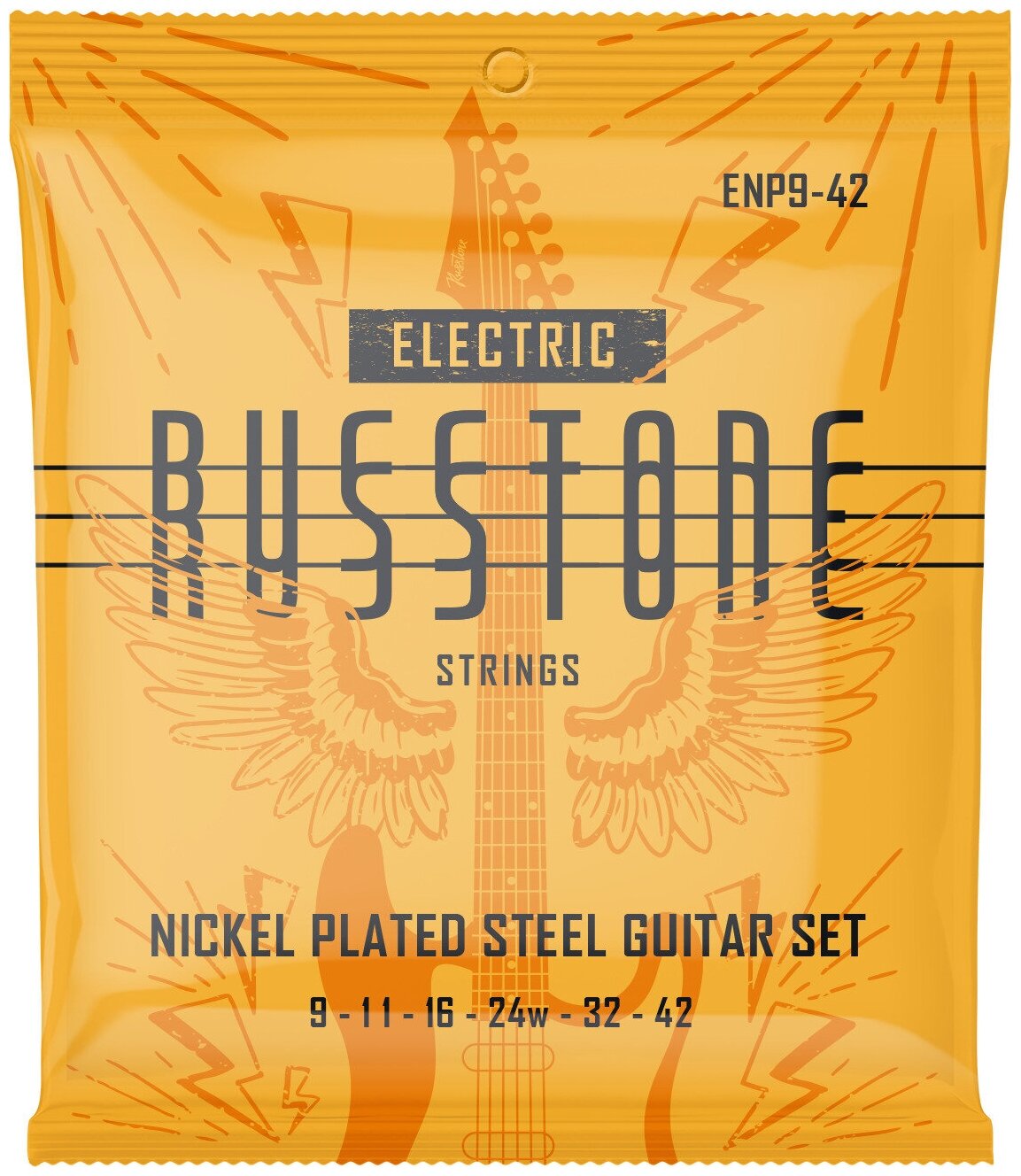 Russtone ENP9-42 - Струны для электрогитары Nickel Plated (9-11-16-24w-32-42)